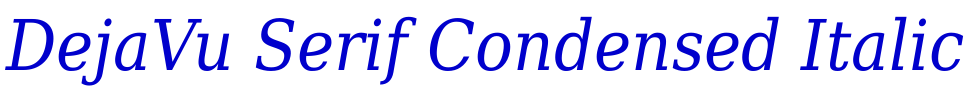 DejaVu Serif Condensed Italic police de caractère